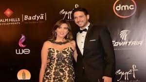 الفنان أحمد جمال سعيد وزوجته سارة قمر