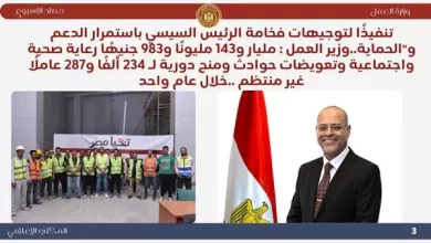 حصاد وزارة العمل
