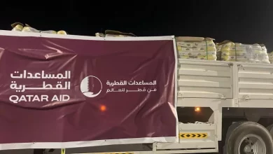 49 شاحنة مساعدات قطرية