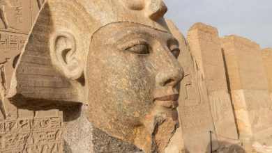 ترميم رأس تمثال